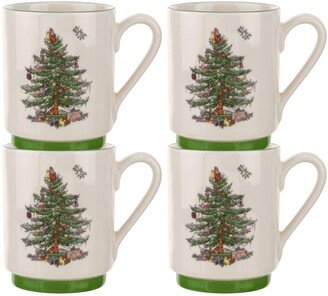 Christmas Tree Set of 4 Mugs