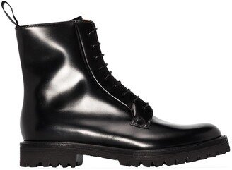 Alexandra flat combat boots