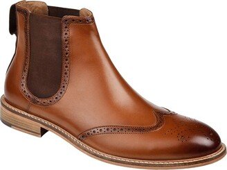 Watson Wing Tip Chelsea Boot (Cognac) Men's Shoes