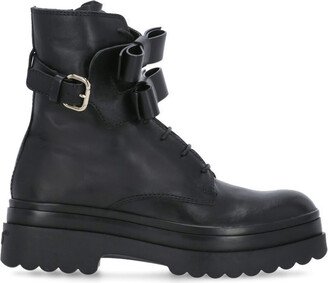 Leather Combat Boots-AK