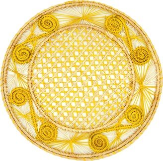 Washein Set X 4 Natural Straw Yellow Caracol Round Placemats