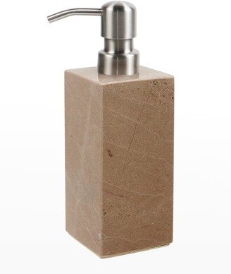 Marble Crafter Myrtus Polished Verona Beige Marble Square Soap Dispenser