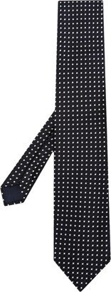 Patterned-Jacquard Silk Tie-AC