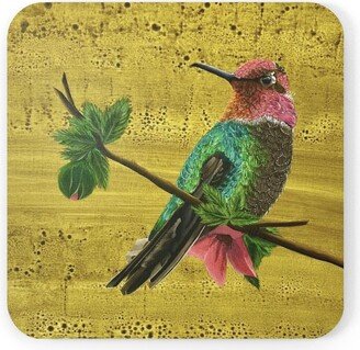 Hummingbird Cork Back Coaster Square