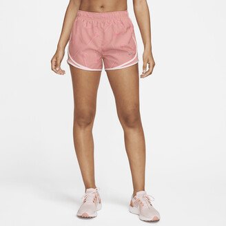 Women's Tempo Swoosh Dri-FIT Brief-Lined Printed Running Shorts in Pink