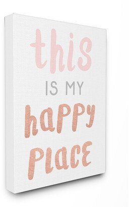 This is My Happy Place Copper Typography Canvas Wall Art, 24 x 30