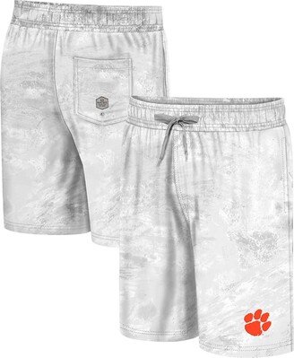 Men's White Clemson Tigers Realtree Aspect Ohana Swim Shorts