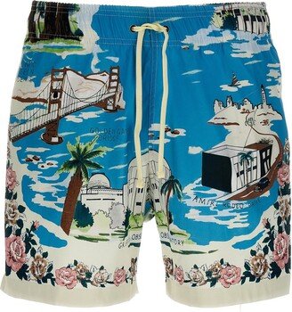 California Hawaiian Swimming Trunks