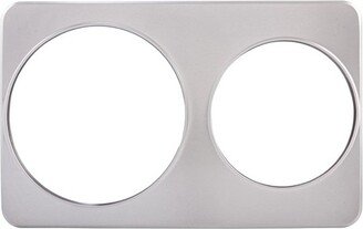 Adaptor Plate with one 8.37 and one 10.38 Insert Holes for Steam Tables (1 for 7-Qt Inset, 1 for 11-Qt Inset)