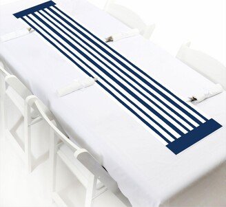 Big Dot Of Happiness Navy Stripes - Petite Simple Party Paper Table Runner - 12 x 60 inches