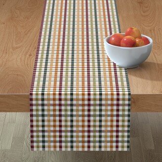Table Runners: Fall Plaid - Thanksgiving Colors Table Runner, 90X16, Multicolor