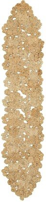 Natural Natural Jute Abstract Table Runner