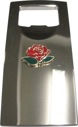 Colorful Short Red Rose Flower Bottle Opener