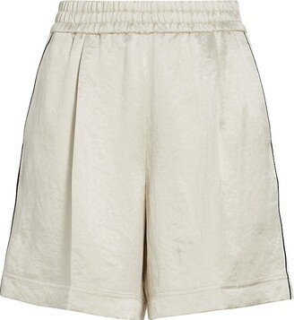 Satin Crinkled Pajama Shorts