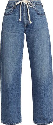 Brynn Drawstring Wide-Leg Jeans-AA