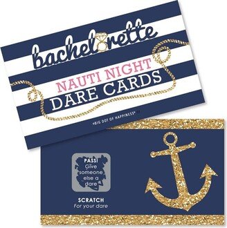 Big Dot of Happiness Last Sail Before the Veil - Nautical Bridal Shower and Bachelorette Party Game Scratch Off Dare Cards - 22 Count