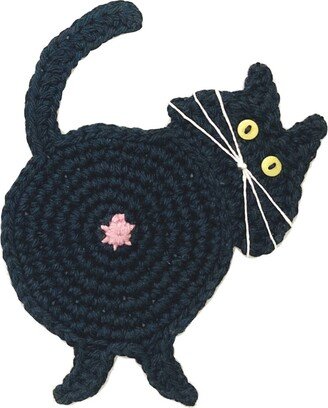 Black Cat Butt Coaster, Kitty Bum Drink Mat, Crazy Cat Lady Gift, Theme Decor, Mom Humor Funny Gag Gift For Animal Lovers