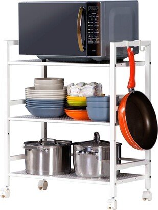 fastbuy 3-Tier Rolling Serving Shelf Rack Utility Storage Kitchen Island Cart