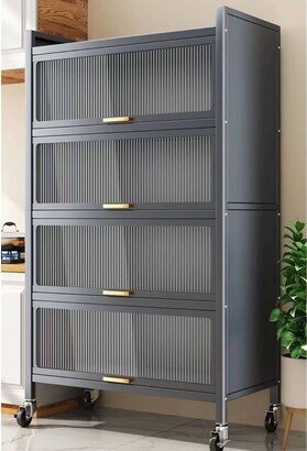 Upgraded Metal Mobile Storage Cabinet with 4 Drawer Vertical Storage Cabinet