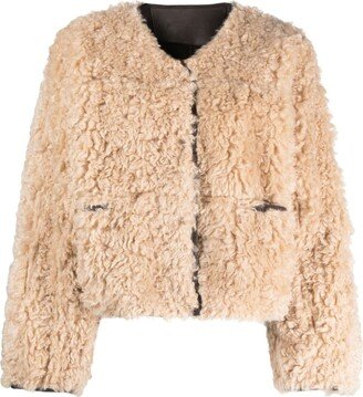 Charmaine reversible faux-shearling jacket