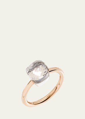 Nudo Mini Rose Gold & White Topaz Ring