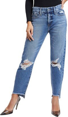 Good Girlfriend Blue Mid-Rise Jean-AA