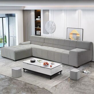 Williamspace Modern Glam LargeUpholstered Sectional Sofa L-shape With Chaise Living Room