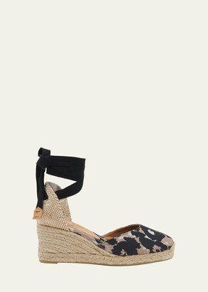 CASTANER X DIANE VON FURSTENBERG Carina Ankle-Wrap Mid Wedge Sandals