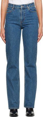 Blue Straight-Leg Jeans-AE