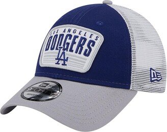 Men's Royal Los Angeles Dodgers Two-Tone Patch 9FORTY Snapback Hat