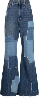 Patchwork Flared Jeans