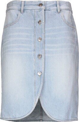 Vaila Button-Up Denim Midi Skirt-AA