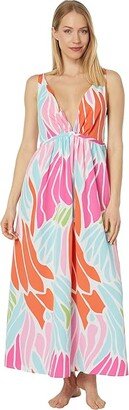 Papillon Cup Gown (Bright Coral) Women's Pajama