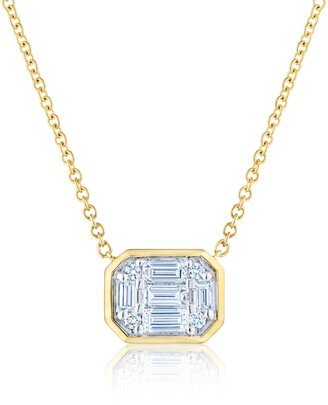 Sunburst Diamond Pendant Necklace