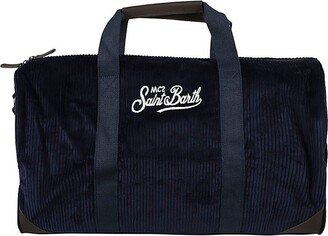 Logo Embroidered Zip-Up Duffle Bag