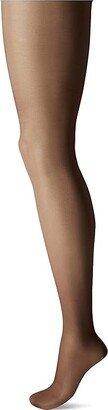 Women's Control Top Sheer Toe Silk Reflections Panty Hose (Gentle Brown) Hose