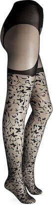 Floral Sheer Tights-AA