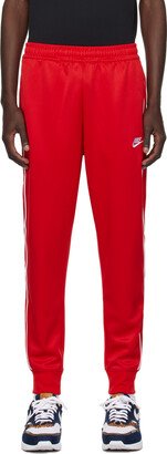 Red Embroidered Sweatpants