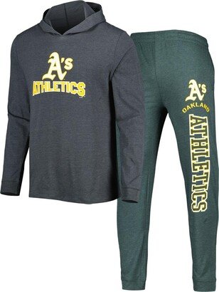 Men's Concepts Sport Green, Charcoal Oakland Athletics Meter Hoodie and Joggers Set - Green, Charcoal