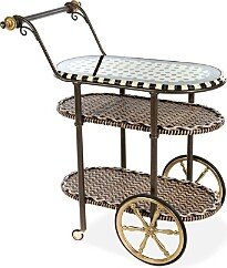 Mackenzie-Childs Dotography Bar Cart