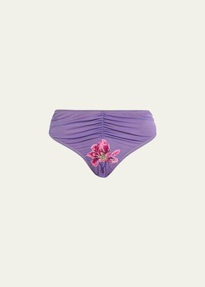 Hanky Panky x Prabal Gurung x Prabal Gurung Floral-Embroidered Mesh Tanga