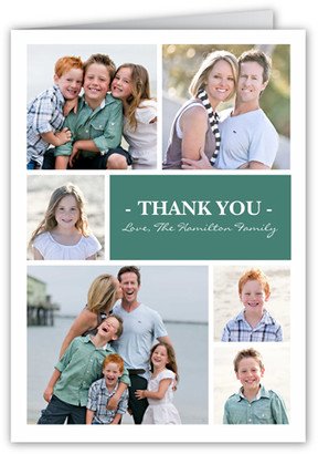 Thank You Cards: Perfectly Thankful Thank You Card, Green, Pearl Shimmer Cardstock, Square