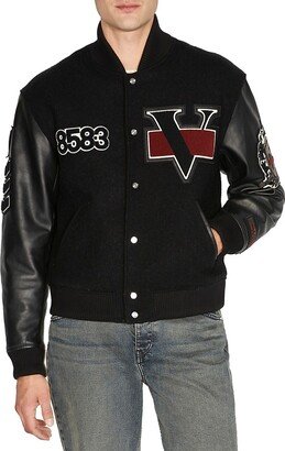 Vayder Letterman Wool-Blend Bomber Jacket