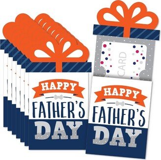 Big Dot of Happiness Happy Father's Day - We Love Dad Party Money and Gift Card Sleeves - Nifty Gifty Card Holders - Set of 8