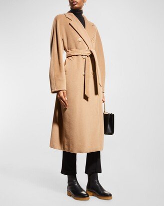 Wool-Cashmere Double-Breasted Madame Coat