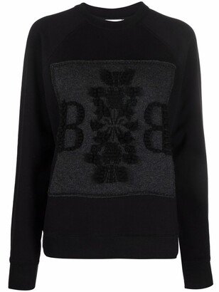 Embroidered Panelled Sweatshirt