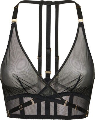 Art Deco mesh wrap bra