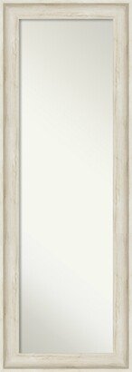 Non-Beveled Full Length On The Door Mirror - Regal Birch Cream Frame - Regal Birch Cream - Outer Size: 19 x 53 in