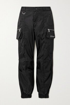 Book Printed Shell Cargo Pants - Black