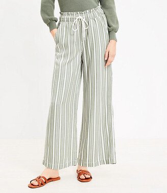 Petite Emory Wide Leg Pants in Stripe